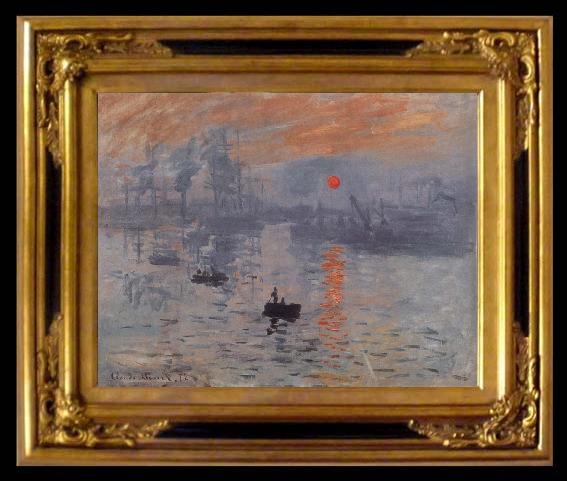 framed  Claude Monet Sunrise, Ta010